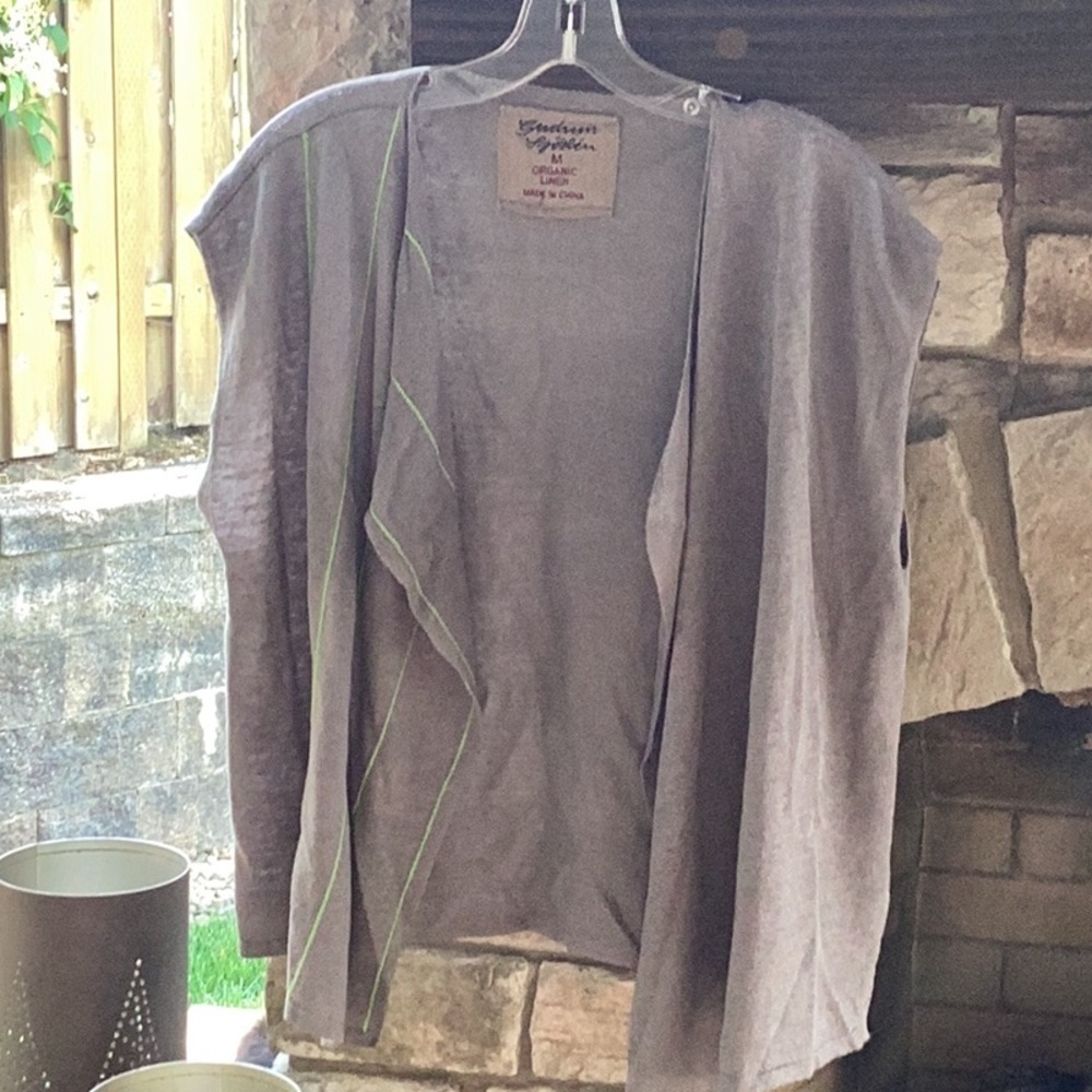 Gudrun Sjoden Light Sweater-with Green Strips on one side